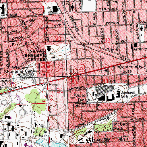 Topographic Map of Gods Holy Mission, OH