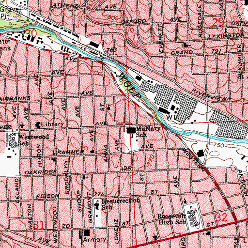 Topographic Map of Solid Rock Primitive Baptist Church, OH