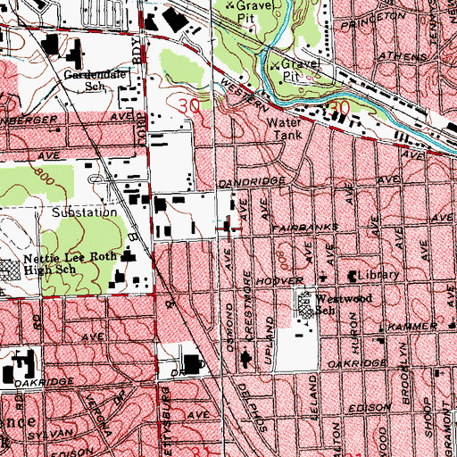 Topographic Map of Shiloh Missionary Baptist Church, OH