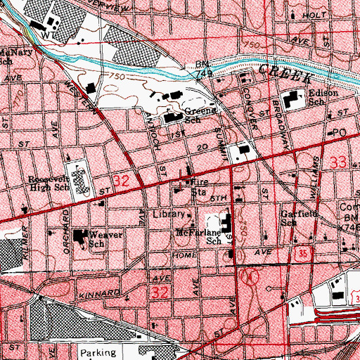 Topographic Map of Bright Hope Baptist Church, OH