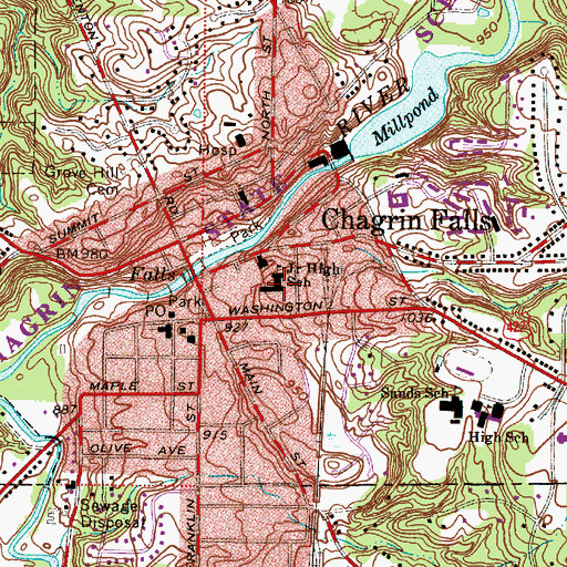 Topographic Map of Asbury Seminary (historical), OH