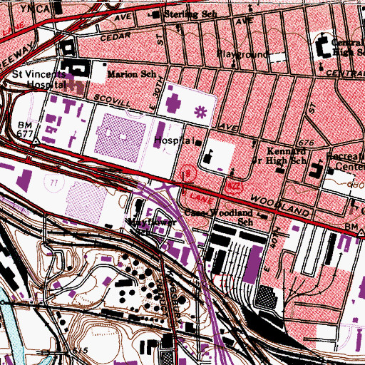 Topographic Map of Big Italy, OH