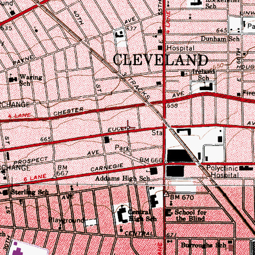 Topographic Map of Camp Brown (historical), OH