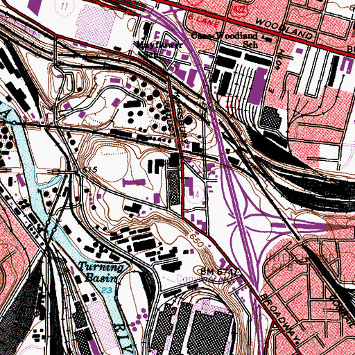 Topographic Map of Camp Wood (historical), OH