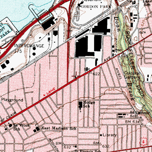 Topographic Map of Church of the Good Shepherd, OH