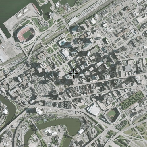 Aerial/Satellite Image of Cleveland Public Library, OH