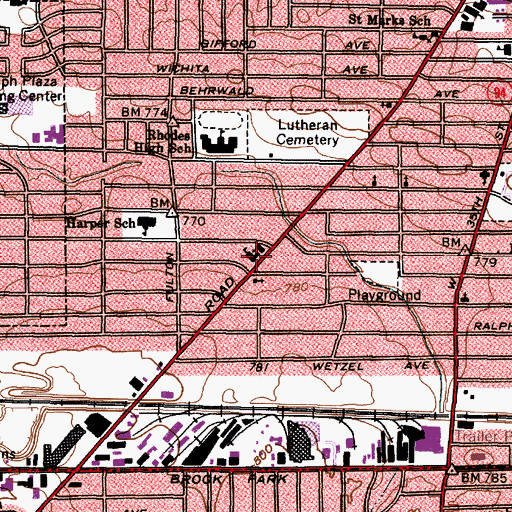 Topographic Map of Corpus Christi School, OH