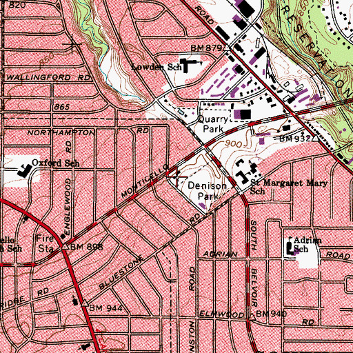 Topographic Map of Church of the Master, OH