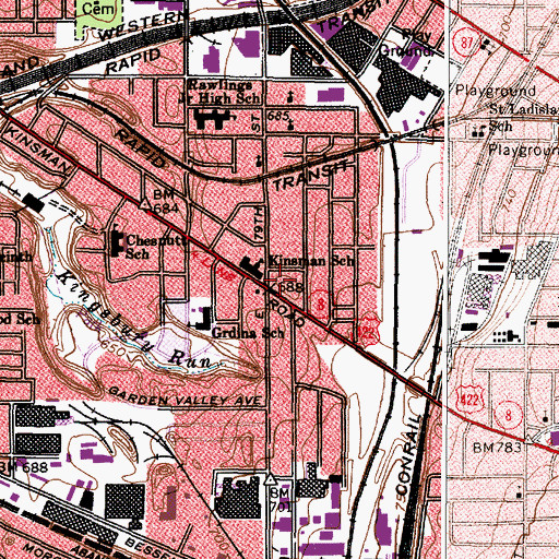 Topographic Map of Hardware Field (historical), OH