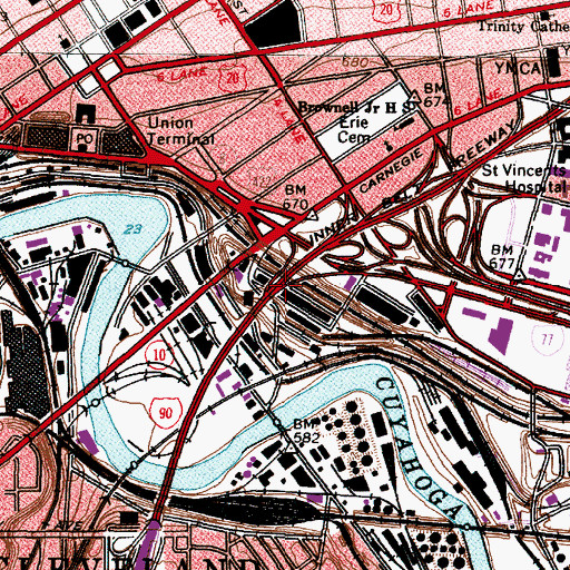 Topographic Map of Haymarket (historical), OH