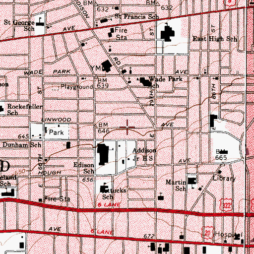 Topographic Map of Hough, OH