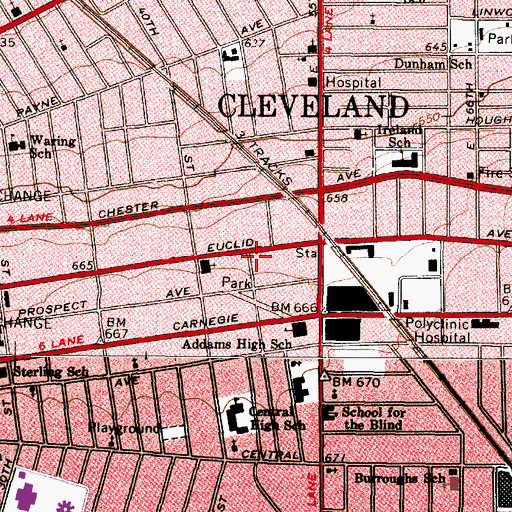 Topographic Map of Idaka Chapel (historical), OH