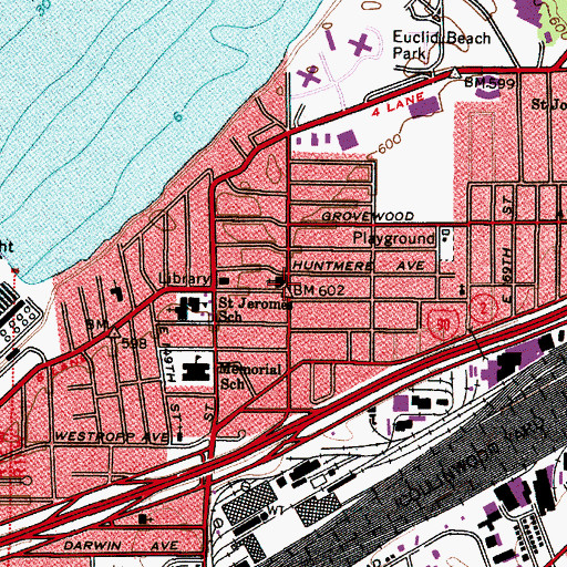 Topographic Map of Immanuel Presbyterian Church, OH