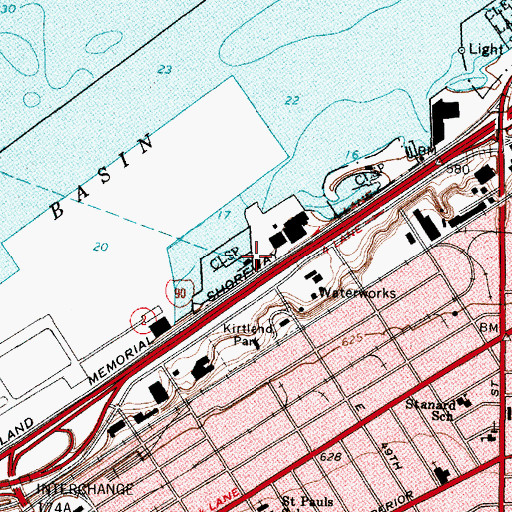 Topographic Map of Lakeside Yacht Club, OH