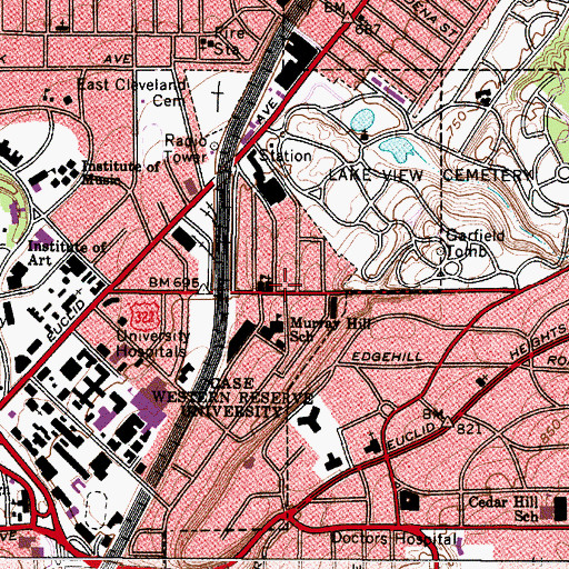 Topographic Map of Little Italy, OH
