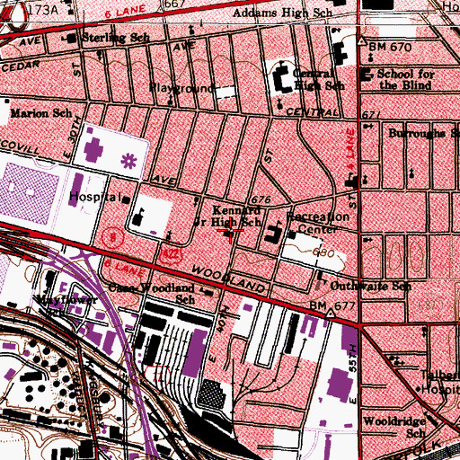 Topographic Map of Mount Hermon Baptist Church, OH