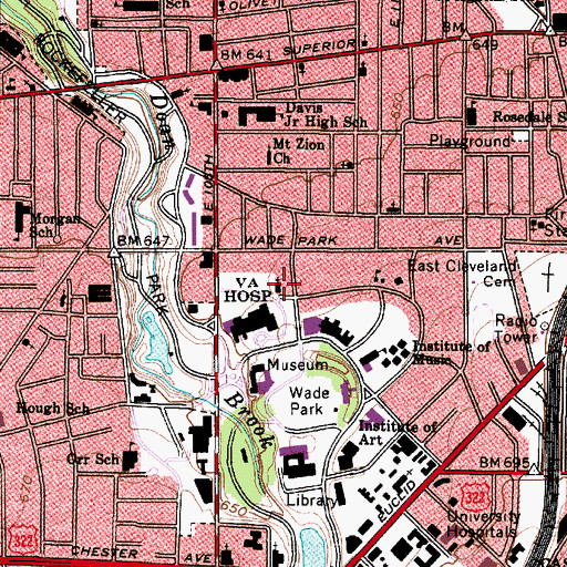 Topographic Map of Mount Zion Congregational Church, OH