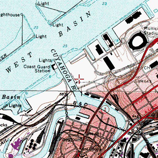 Topographic Map of Dock Number 20, OH