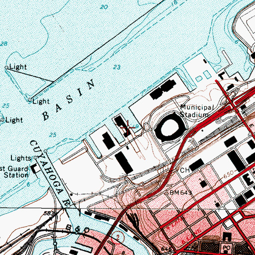 Topographic Map of Dock Number 26, OH