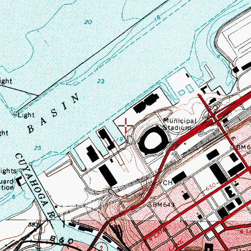 Topographic Map of Dock Number 28, OH