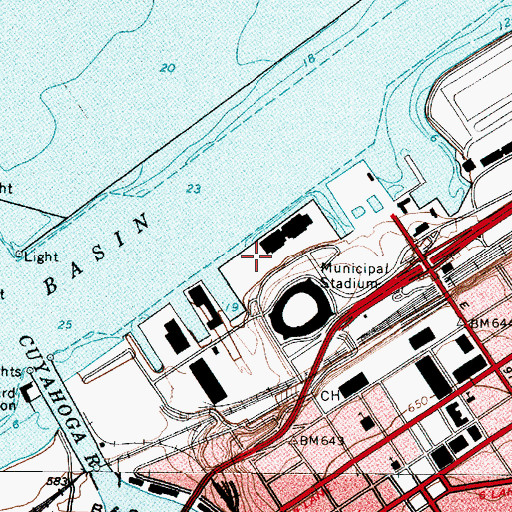 Topographic Map of Dock Number 30, OH