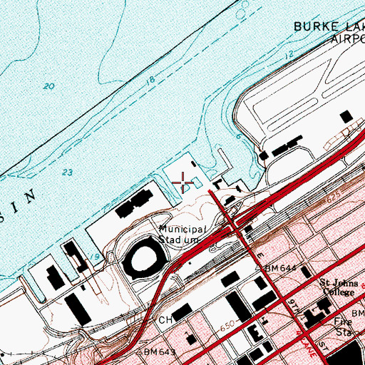 Topographic Map of Dock Number 34, OH