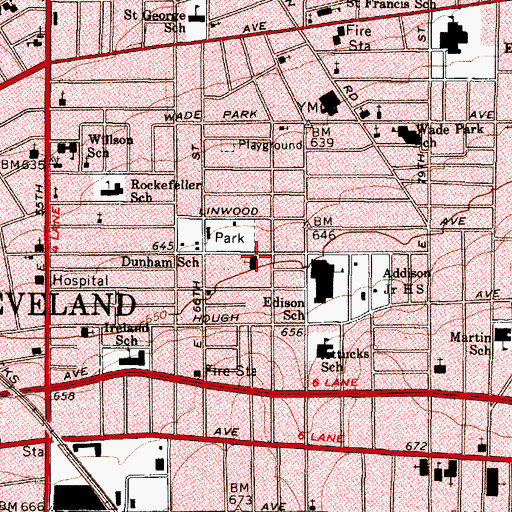 Topographic Map of Our Lady of Fatima Catholic Church, OH