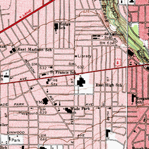 Topographic Map of Poznan, OH