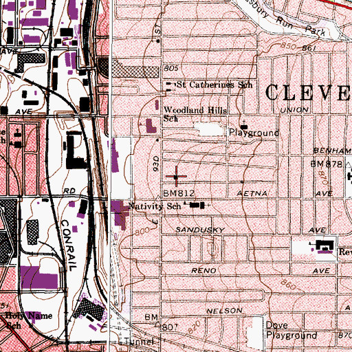 Topographic Map of Saint Josephs Byzantine Catholic Church, OH
