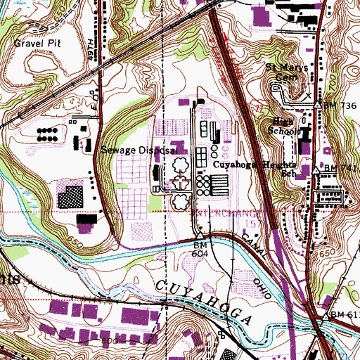 Topographic Map of Southerly Wastewater Treatment Facility, OH