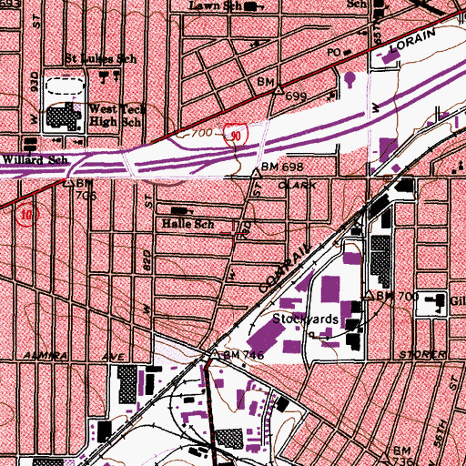 Topographic Map of Union Chapel (historical), OH