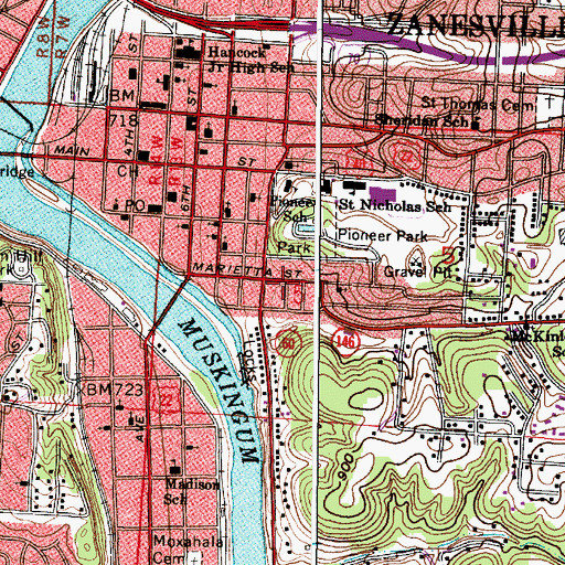 Topographic Map of Grace Gospel Mission, OH