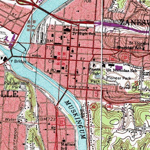 Topographic Map of Immanuel United Church of Christ, OH