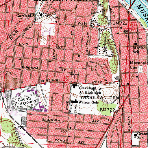 Topographic Map of Kingdom Hall of Jehovahs Witnesses, OH