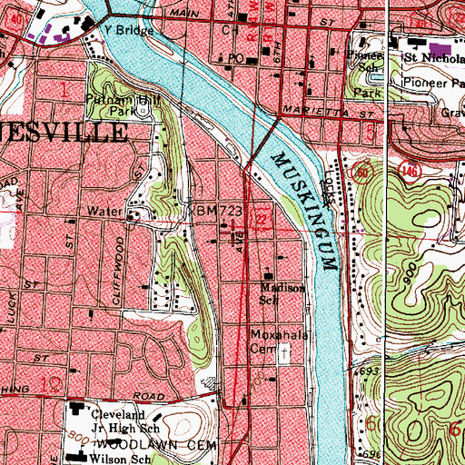 Topographic Map of Pentecostal Church of Christ, OH