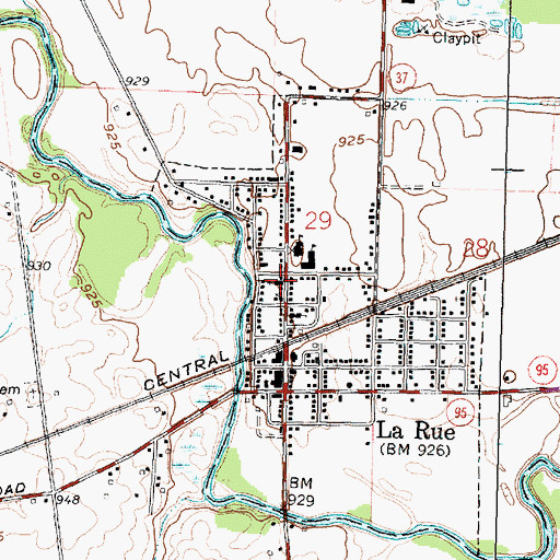 Topographic Map of Saint Joseph Catholic Church, OH