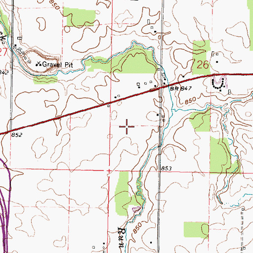Topographic Map of Lincoln Hill Golf Course, OH