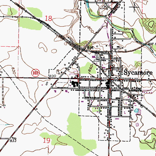 Topographic Map of Saint Pius Catholic Church, OH