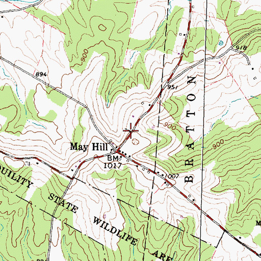 Topographic Map of Mayhill Church of Christ, OH