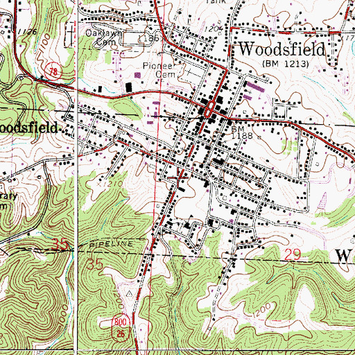 Topographic Map of Saint Pauls United Church of Christ, OH