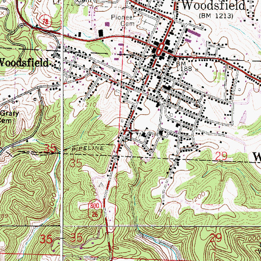 Topographic Map of Saint Sylvesters Catholic Church, OH