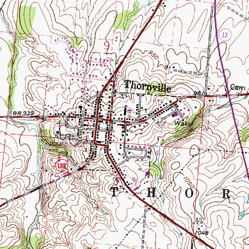Topographic Map of Grace Lutheran Church, OH