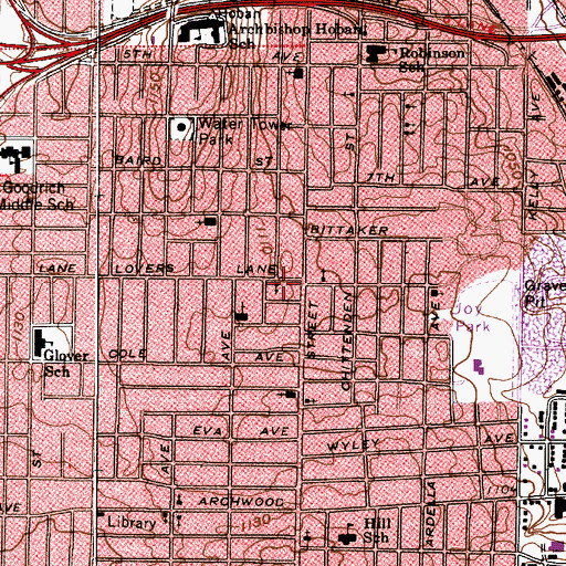 Topographic Map of Supreme Council of the House of Jacob, OH