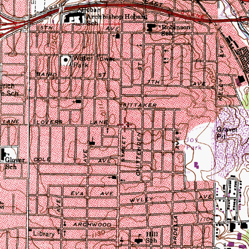 Topographic Map of New Mission Baptist Church, OH