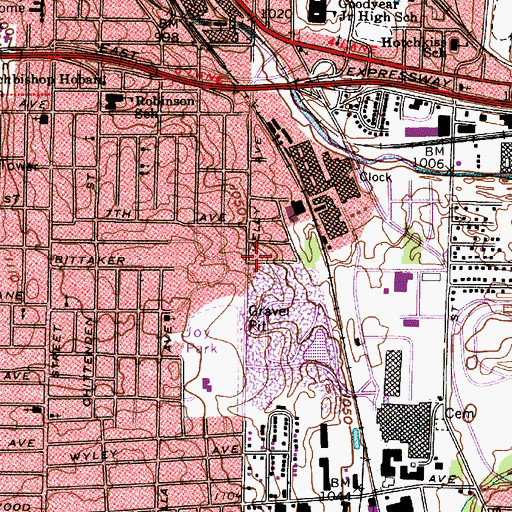 Topographic Map of Good Hope Baptist Church, OH