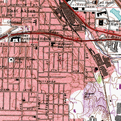 Topographic Map of Mount Carmel Baptist Church, OH