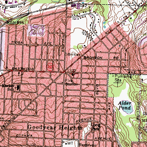 Topographic Map of Emmanuel United Church of Christ, OH