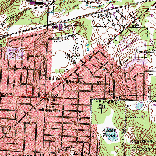 Topographic Map of Gospel Crusader Church, OH