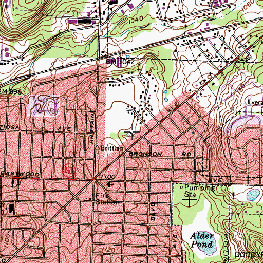 Topographic Map of Faith United Methodist Church, OH