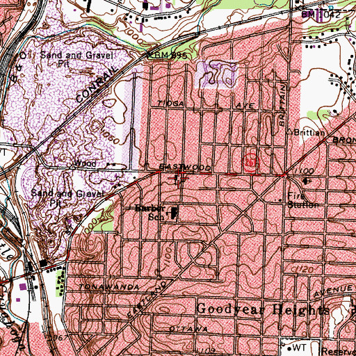 Topographic Map of Grace Wesleyan Methodist Church, OH